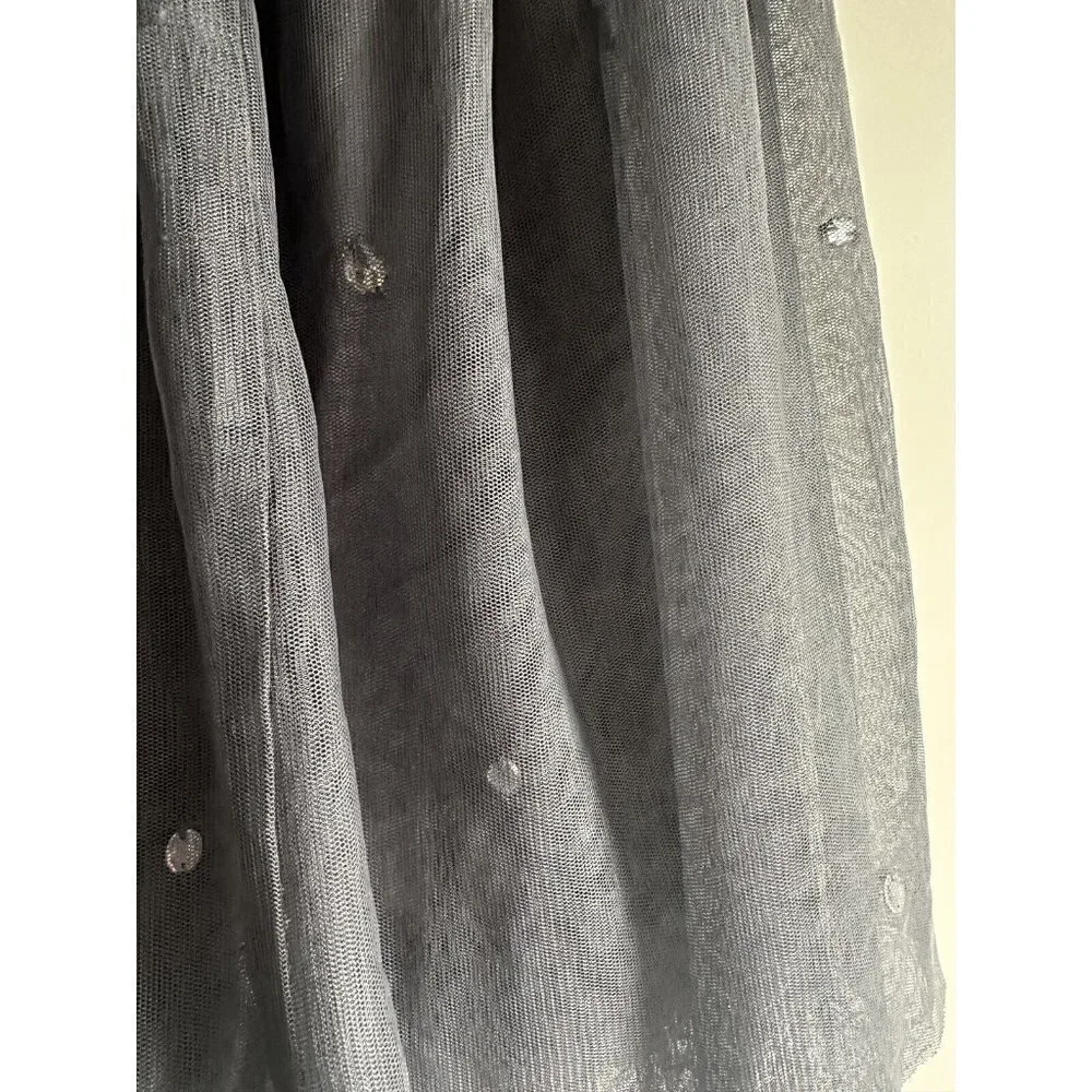 Gap Kids Girls Size 12 Gray Tulle‎ Sparkle Elastic Waist Skirt